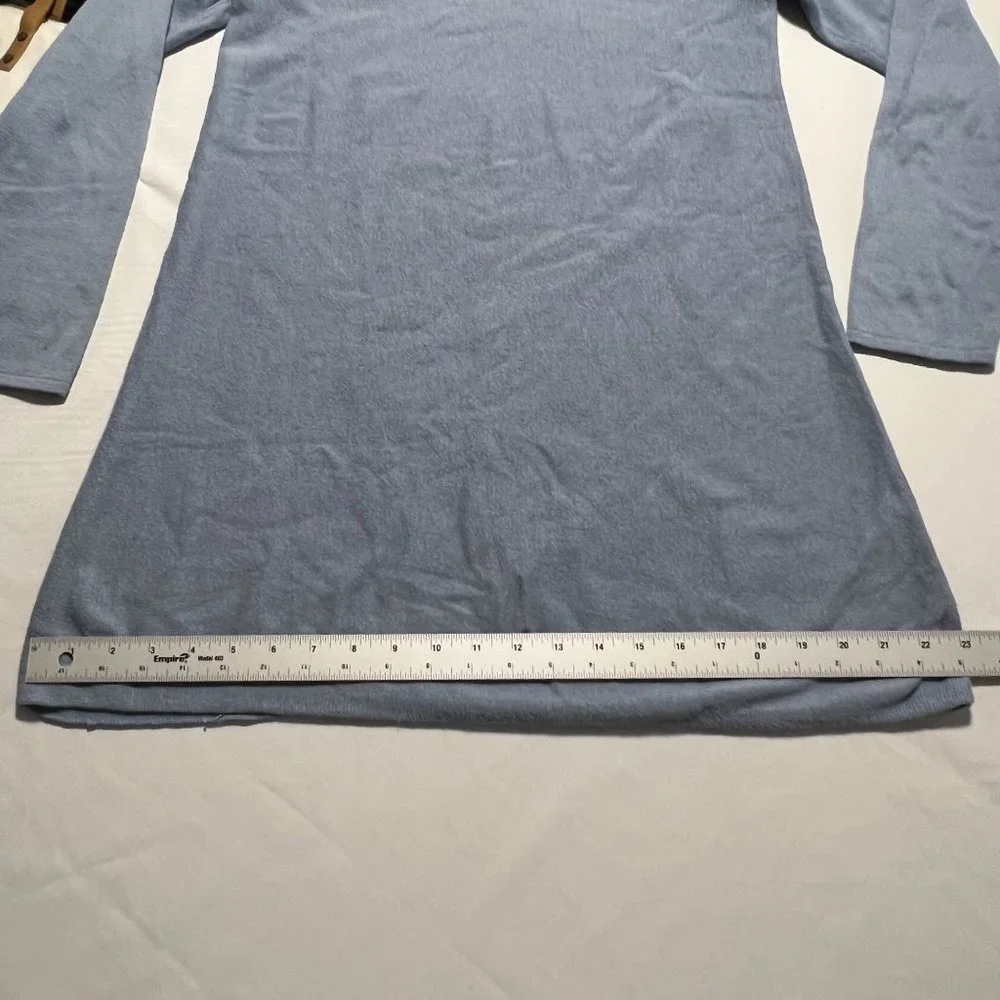J Jill cotton knit tunic blue small long sleeve womens v neck‎ sweater